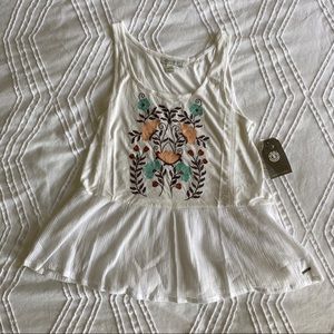 NWT Element white sleeveless tank S